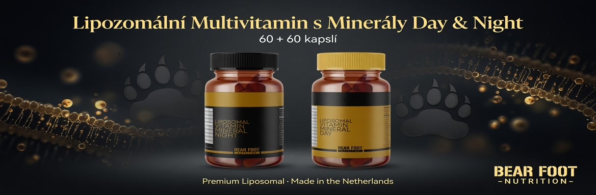 Bear Foot Nutrition Liposomal Vitamin Mineral Day-Night 60 & 60 kapslí, lipozomální multivitamín s minerály